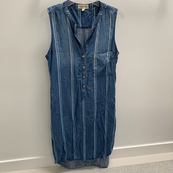 Anthropologie Dresses & Skirts - Cloth & Stone Striped Hi-lo Tunic Dress Sz M